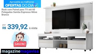 Rack com Painel para TV até 60 Polegadas Samba Espresso Móveis Branco
