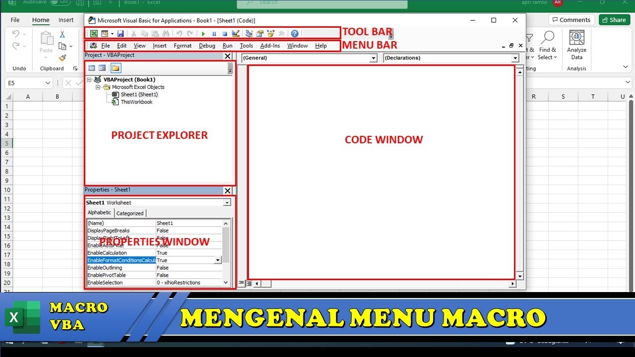1. Tutorial VBA Excel Untuk Pemula | Mengenal Menu Macro | - YouTube