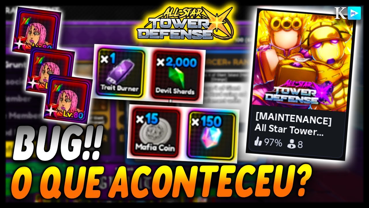 BUG CRITICO NO ALL STAR TOWER DEFENSE X QUE DAVA SHARDS COIN TRAITS ...