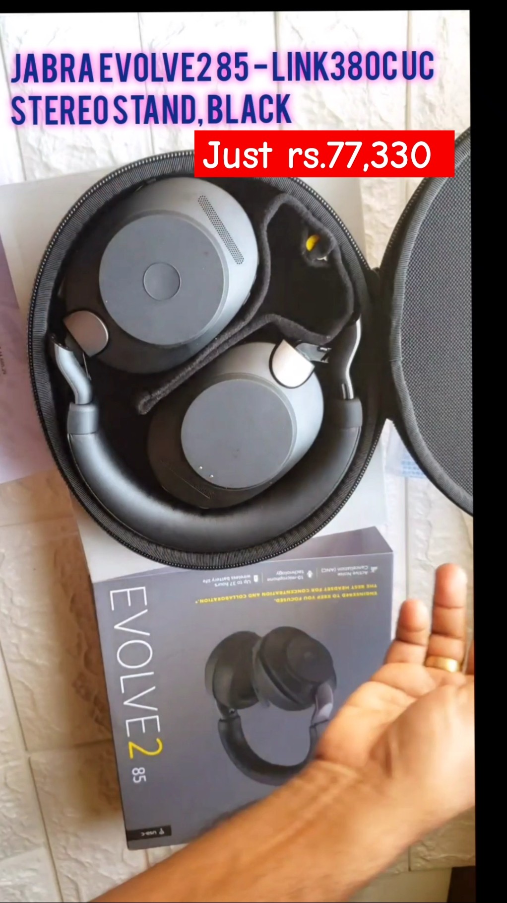 Jabra Evolve2 85 - Link380c UC Stereo Stand, Black #jabra