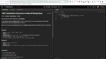 1897  Redistribute Characters to Make All Strings Equal