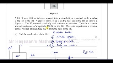 Edexcel, (6677/01), M1, GCE, June 2015, Q4, Dynamics, Connected Particles, Lifts