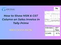 How to Show HSN & GST on Tax Invoice