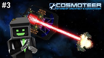 Using an Overpowered Laser to Eviscerate my Enemies in Cosmoteer