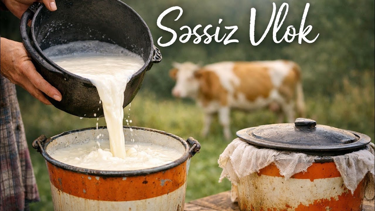 Səssiz Kənd Mətbəxi 🌿 | Süd Çörəyi Bişirdim,Təzə Qatıq #SəssizVlog #KəndHəyatı #KəndMətbəxi #abunəol