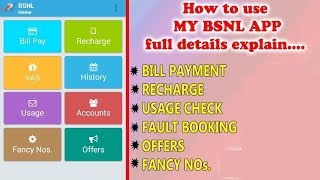 How to use MY BSNL APP bill & Recharge payment app Review screenshot 1