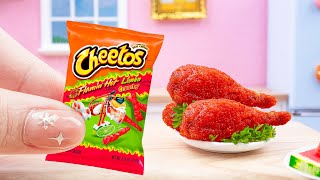 Best Of Food Recipe  Miniature Cheetos Fried Chicken and Watermelon Soda  Delicious Miniature