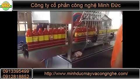Máy chiết rót chai tương ót chính xác Minh Đức
