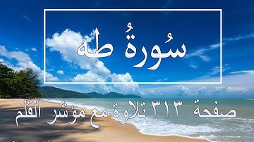 سورة طه صفحة 313  تلاوة مع مؤشر القلم