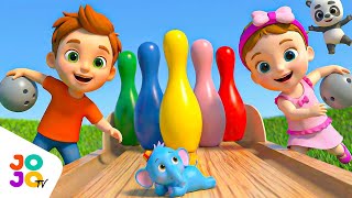 Learn Colors With Bowling Babys Outdoor Bowling Alley Fun Toddlers Kids Educational
