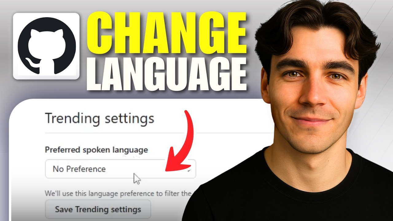 How To Change The GitHub Language (Tutorial 2026) - YouTube