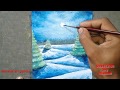 Watercolor landscape painting  merry christmas  step by step  with manojit