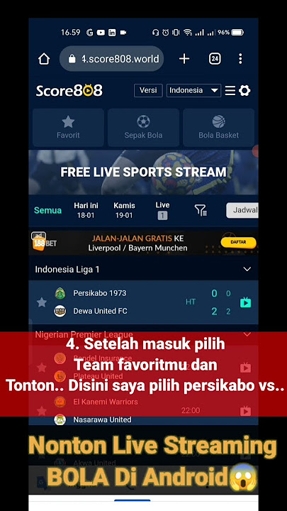 TUTORIAL NONTON LIVE STREAMING SIARAN BOLA FAVORITMU #shorts