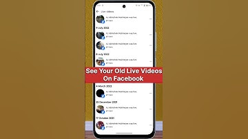 How To See My Old Live Videos On Facebook | Facebook Live Video Not Showing #shorts #facebooklive