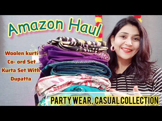 Winter Wear Amazon Haul Starting ₹472, Velvet Kurta Set, Woolen Kurti, Soft Woolen  Kurta, Shikha - YouTube