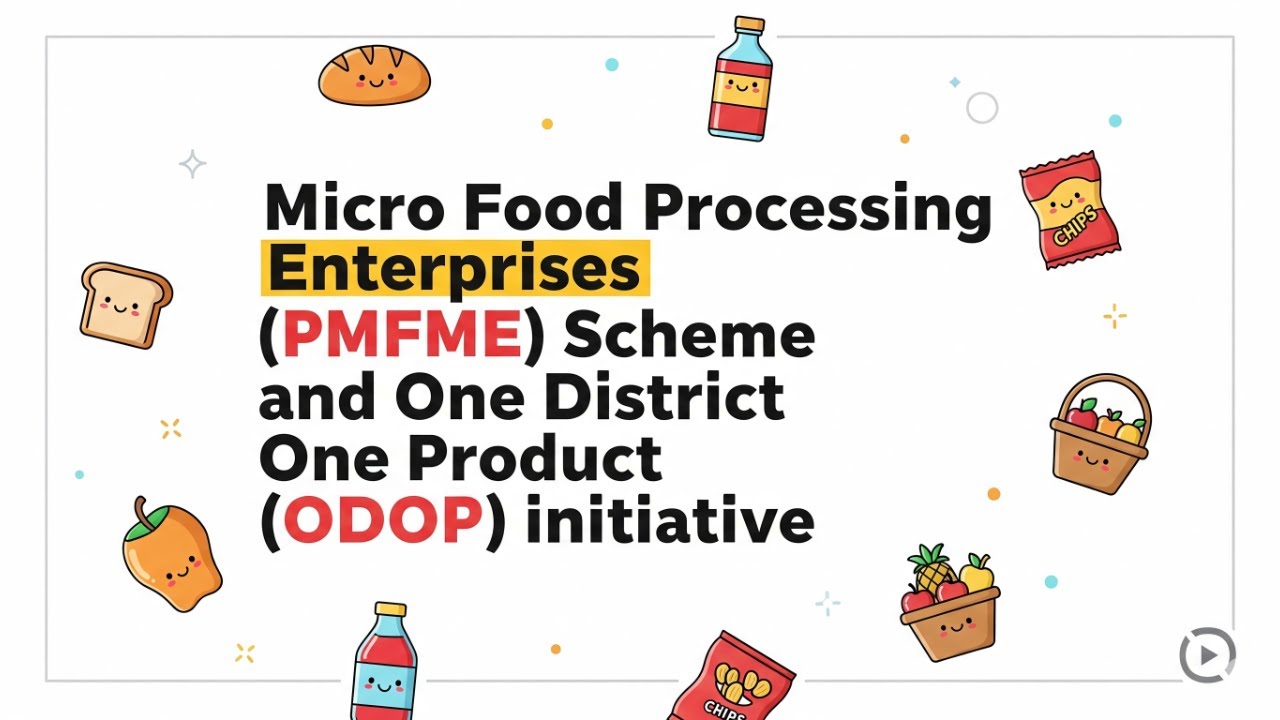 PMFME Scheme & ODOP Initiative Explained | Micro Food Processing | UPSC ...