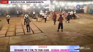 dinner with osikani fm 99.7 and TV Fan Club Diabaa Branch at Rufus pub NkranKwanta