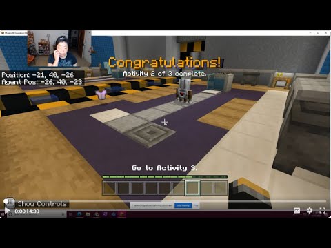 Minecraft EE- Python Walkthrough, Lesson 5- Loops Code the Agent ...