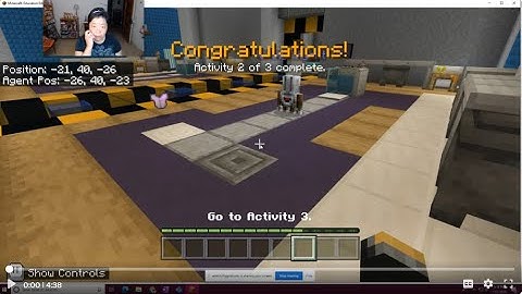 Minecraft EE- Python Walkthrough, Lesson 5- Loops Code the Agent, Activity 1, Task 2, Part 2- Take 2