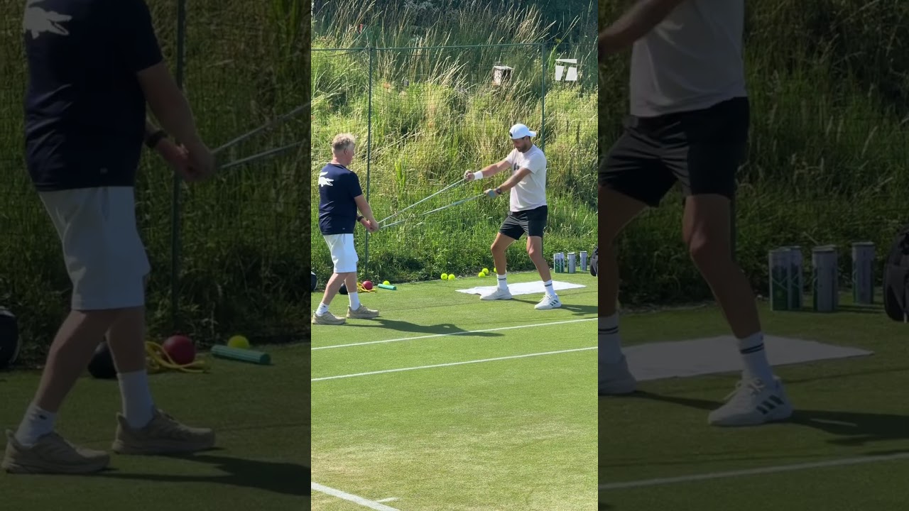 His warmup is our workout #wimbledon #grigordimitrov #tennis