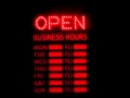 LED "Open/Closed" Sign with Business Hours