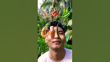 Food ASMR🦐🌭🌶 | Mouth Emoji Magic😲✨️ #shorts #reverse #food