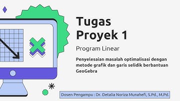 Proyek 1: Penyelesaian masalah optimalisasi dengan metode grafik & garis selidik berbantuan GeoGebra