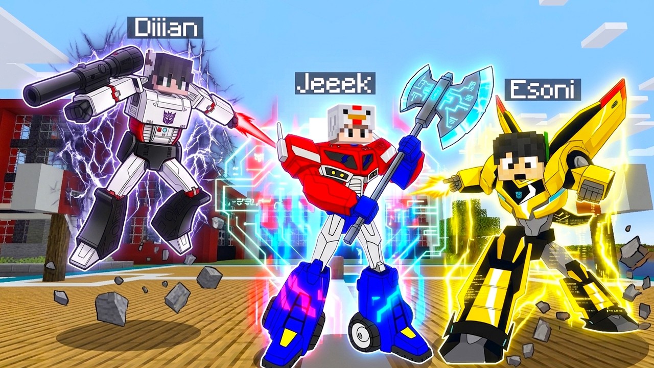 We Became TRANSFORMERS In Minecraft!