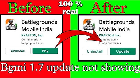 bgmi 1.7 update not showing in Play Store | bgmi 1.7 update not showing | bgmi update #bgmiupdate