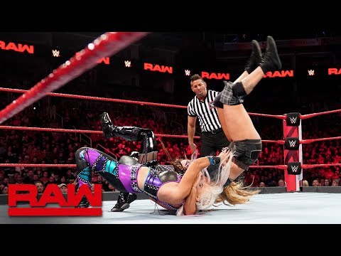 Natalya & Brooke vs. Logan & Morgan - WWE Women's Tag Team Title Qualifying Match: Raw, Jan 28, 2019