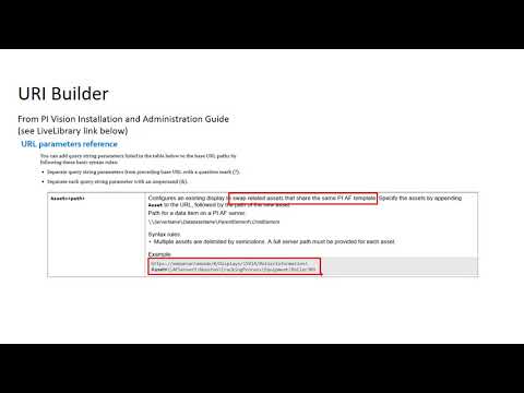 OSIsoft: Building Asset-specific PI Vision Links with URI Builder [v2.9.5.8368]