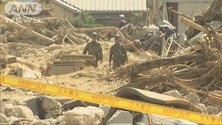 西日本豪雨　死者は215人に　暑さの中、捜索続く(18/07/17)
