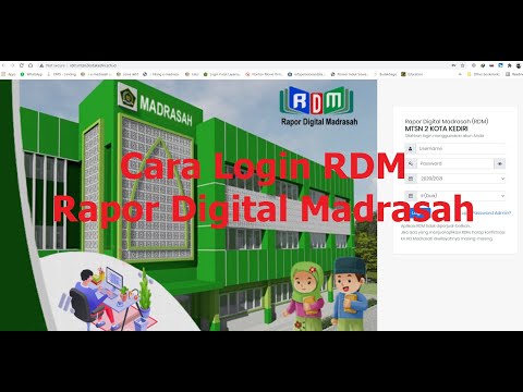 Cara Login RDM (Rapor Digital Madrasah)