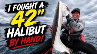 I Fought a 42” halibut by hand | Not too SMART