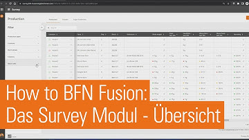 How to BFN Fusion | 5. Das Survey Modul - Übersicht