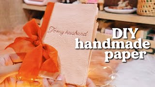 DIY PAPERMAKING 🪴 handmade with love • simple &amp; easy • wedding vow booklet