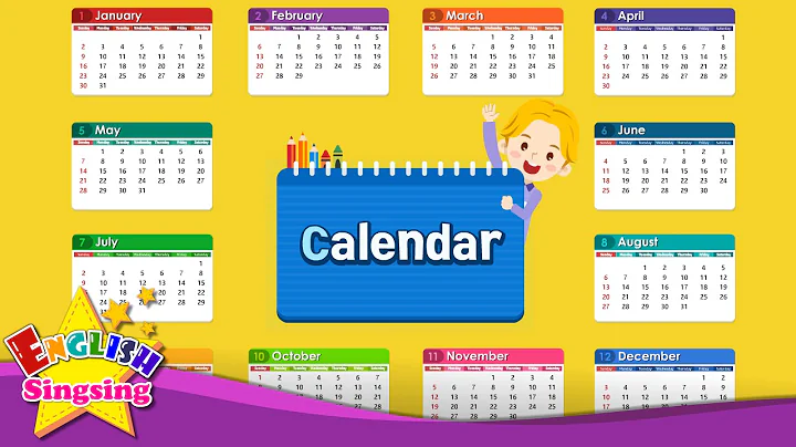 Kids vocabulary - Calendar - Months and Days - Learn English for kids - English educational video