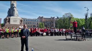 Торжества 4 мая, посвященные 34-й годовщине восстановления независимости Латвийской Республики.