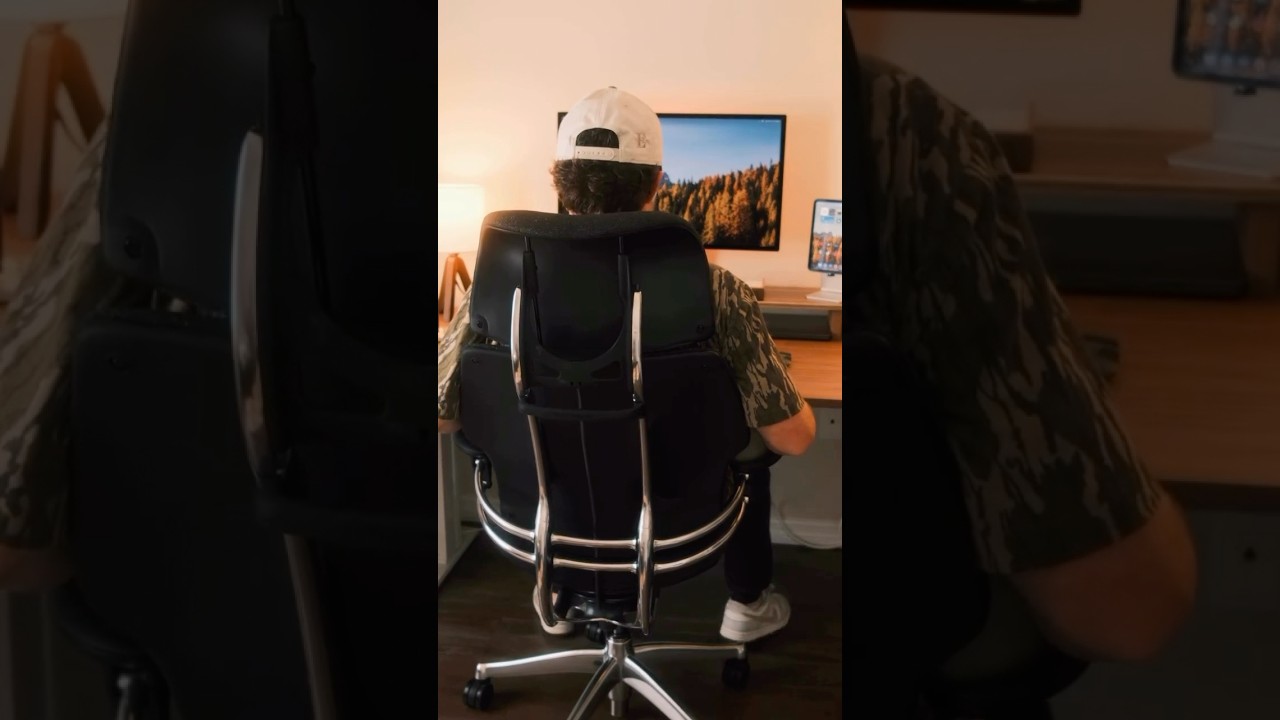 Got a new chair for the setup the Freedom Headrest Chair by Humanscale. #desksetup #office