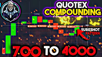Quotex 3 Step Compounding Successful | Quotex 700 To 4000 Compounding | Unknown Devil Trading