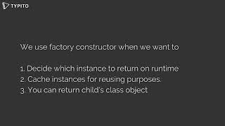 what is factory constructor in dart