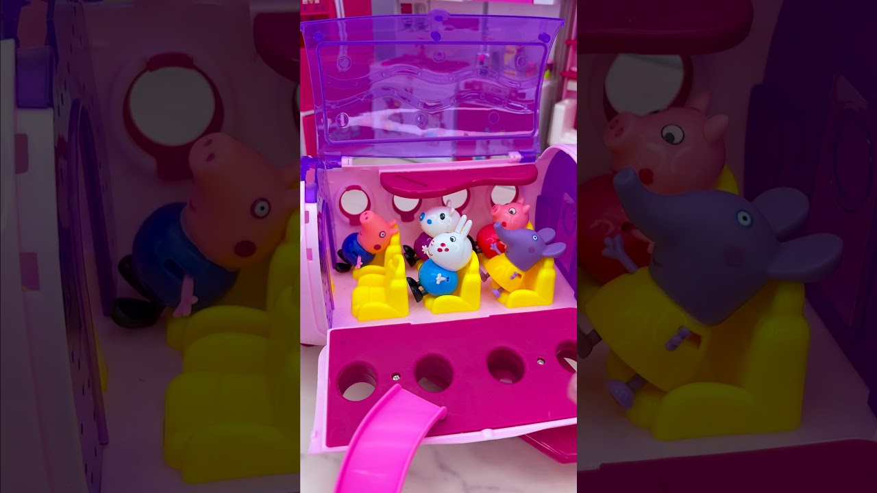 Satisfying With Unboxing Peppa Pig Airplane Slide Set Toys, ASMR Video 