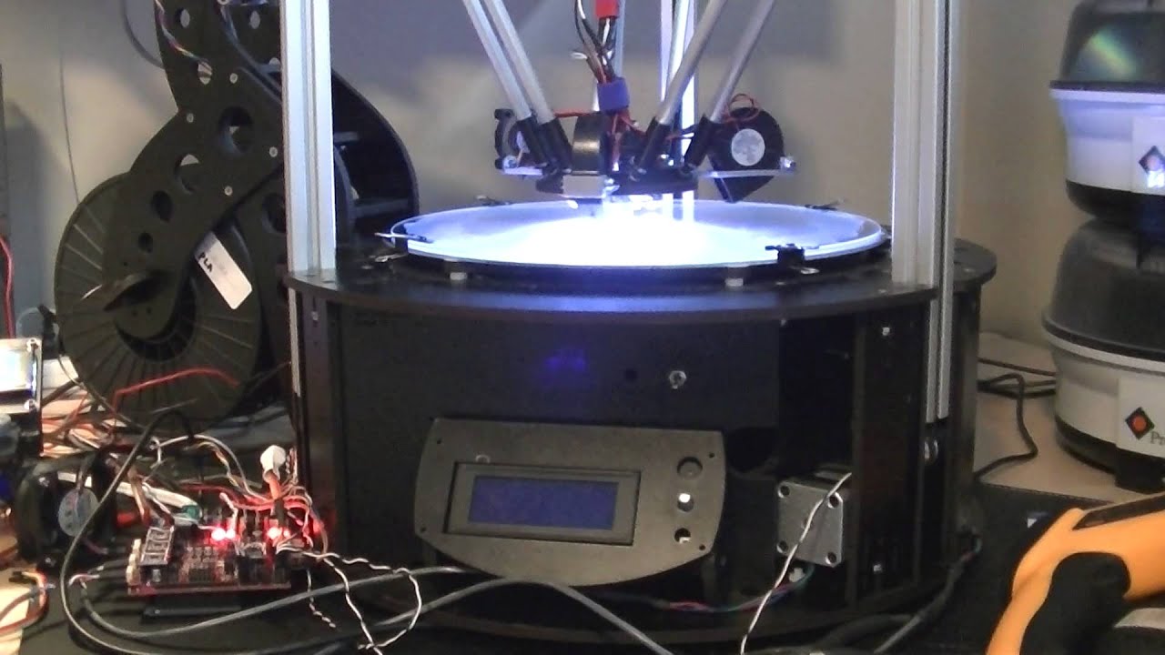 Update: Arduino Due (ARM) Delta Printer - YouTube