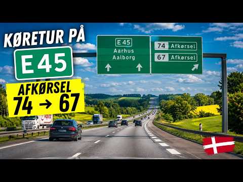 Motorvejstur på E45 | Afkørsel 74 → 67 | Timelaps | Danmark | 2026
