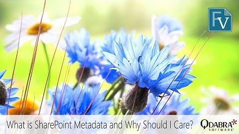 Qdabra Webinar August 27: What is SharePoint Metadata and Why Should I Care?