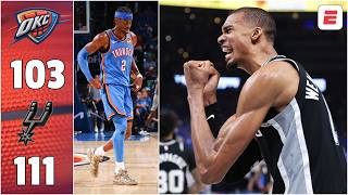 SAN ANTONIO SPURS 111-103 OKLAHOMA CITY THUNDER | Highlights | Conferencia Oeste | NBA