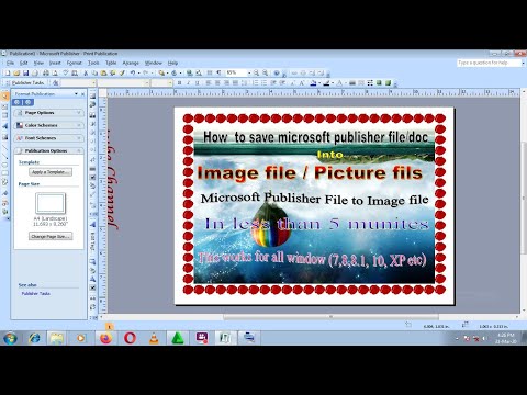 How to Convert Publisher into Images / Picture / JPEG ( Publisher - Image)? 如何將Publisher文檔轉換為JPEG？