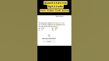 Can you find the standard deviation of x and y ? #cuet #quantitativeaptitude #cafoundation