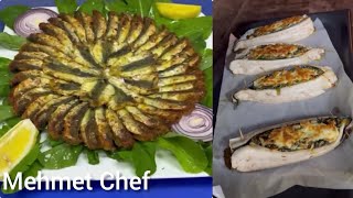 Sütte marine edilmiş sardalya balığı &amp; Pazılı palamut dolması Mehmet Chef