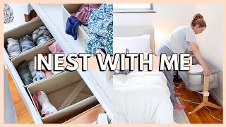 NEST WITH ME | cleaning my house before baby #2 comes *newborn musthaves 2023*